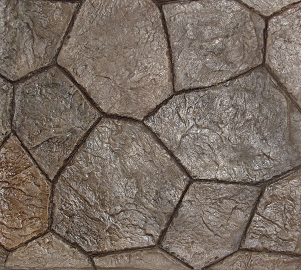 Large Random Stone Concrete Stamp View