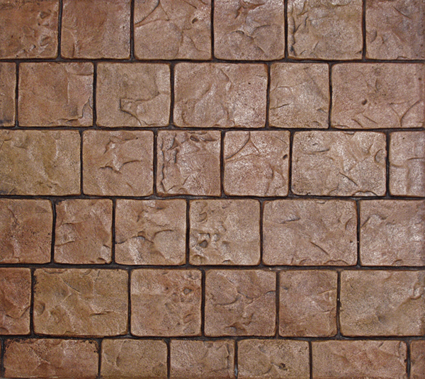 Cut Stone Cobble Concrete Stamp View
