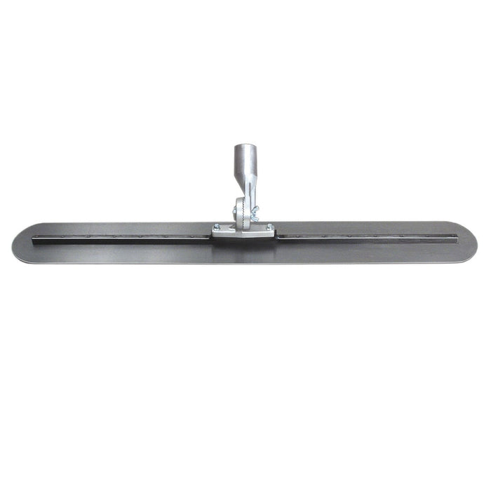 Kraft CC821 – 30" x 5" Round End Carbon Steel Fresno Trowel with Adjustable Tooth Bracket