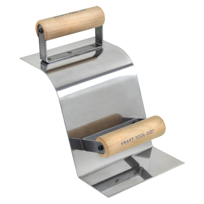 Kraft CF513 – 6" Stainless Steel Curb Tool (2" Radius, 90° Gutter)