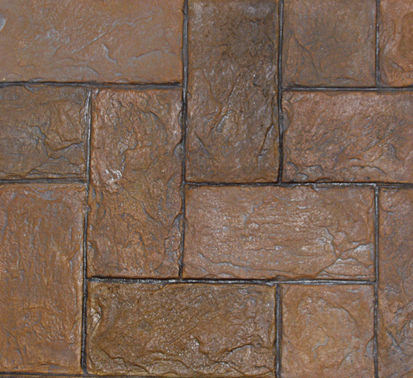 Herringbone Slate Concrete Stamp View