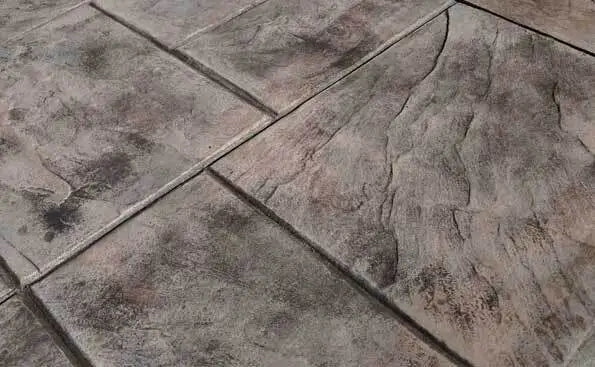 Large Ashlar Cut Slate Concrete Stamp View