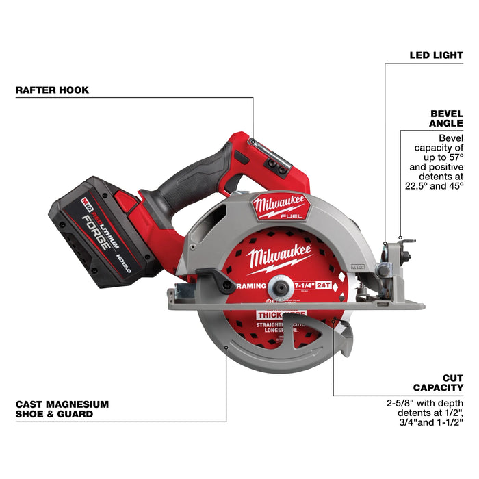 Milwaukee MI-283421HD - M18 FUEL 7-1/4" Circular Saw Kit