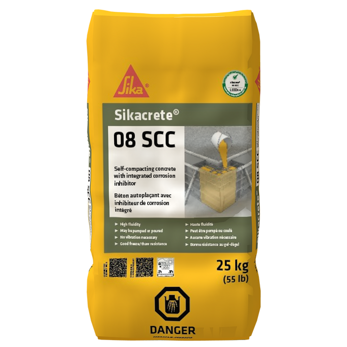 Sika 454730 – Sikacrete-08 SCC Self-Compacting Concrete Mix 25 kg (55 lb)