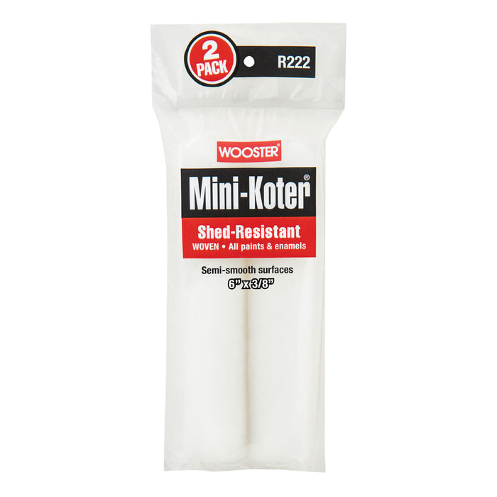 Midwest Rake 48476 – R222 6" Mini-Koter Woven Roller Cover, 3/8" Nap (2-Pack)