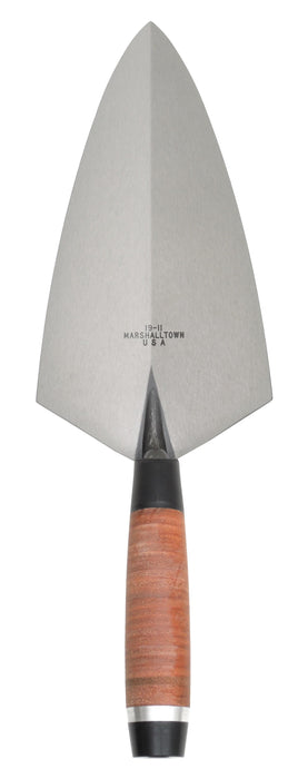 Marshalltown 19L11 – 11" Brick Trowel, Philadelphia Pattern (Leather Handle)