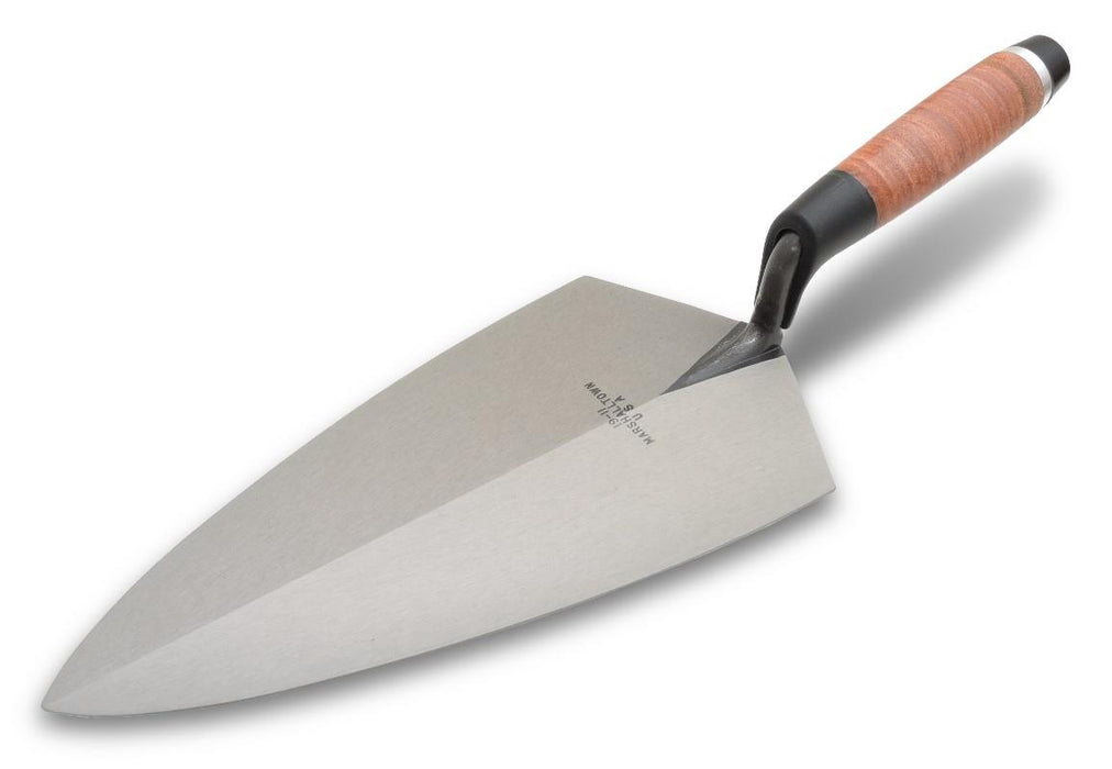 Marshalltown 19L11 – 11" Brick Trowel, Philadelphia Pattern (Leather Handle)