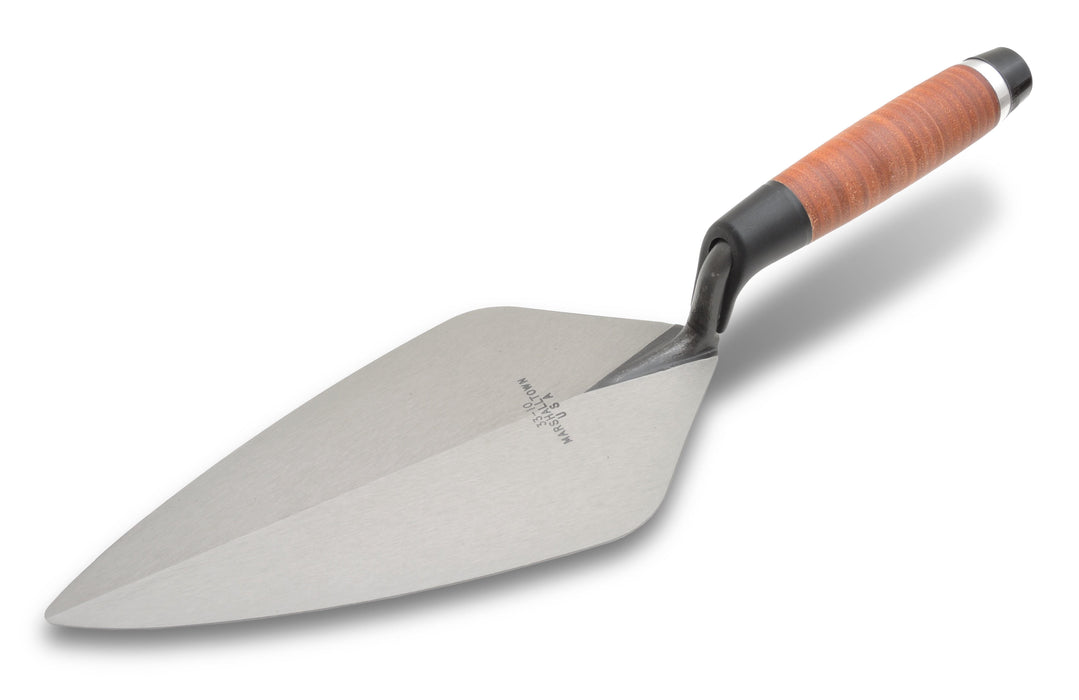 Marshalltown 33L10 – 10" Brick Trowel, London Pattern (Leather Handle)