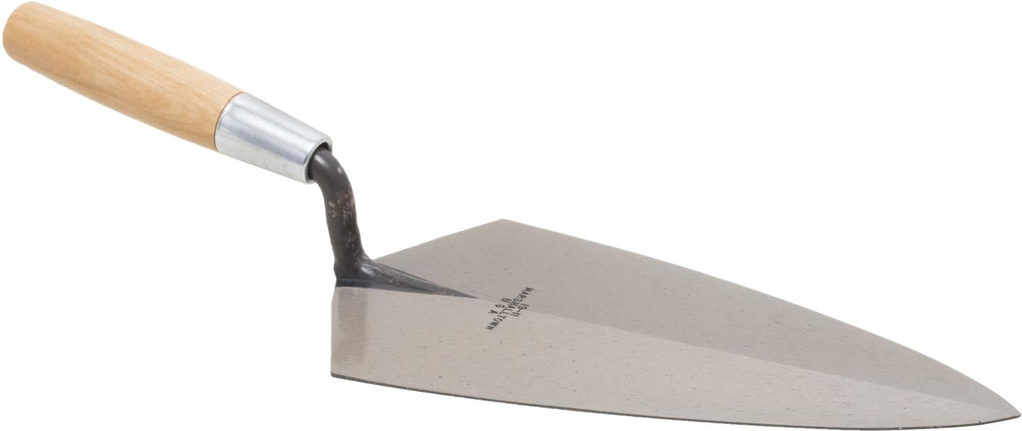 Marshalltown 19 11 – 11" Brick Trowel, Philadelphia Pattern (Wood Handle)