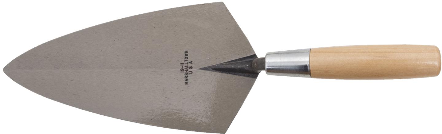 Marshalltown 19 11 – 11" Brick Trowel, Philadelphia Pattern (Wood Handle)