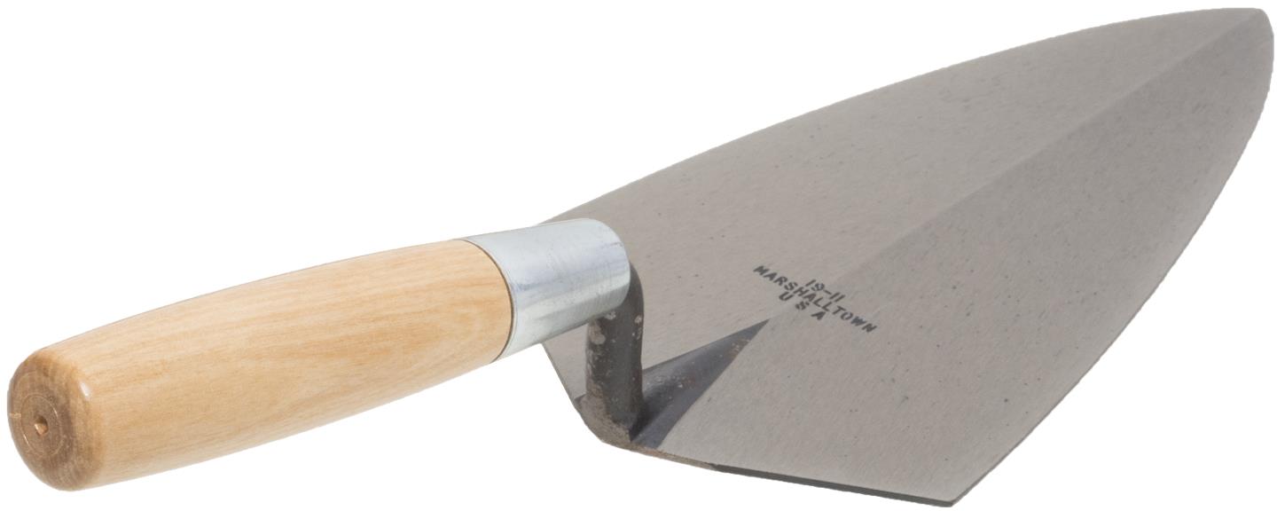 Marshalltown 19 11 – 11" Brick Trowel, Philadelphia Pattern (Wood Handle)