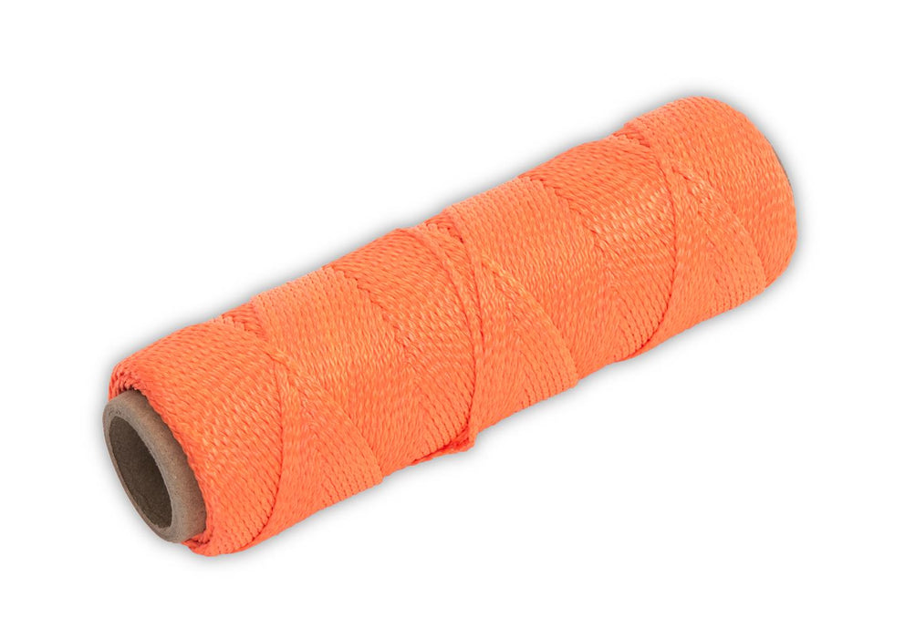 Marshalltown ML338 – Braided Nylon Mason's Line, 500', Fluorescent Orange, Size 18 (6" Core)