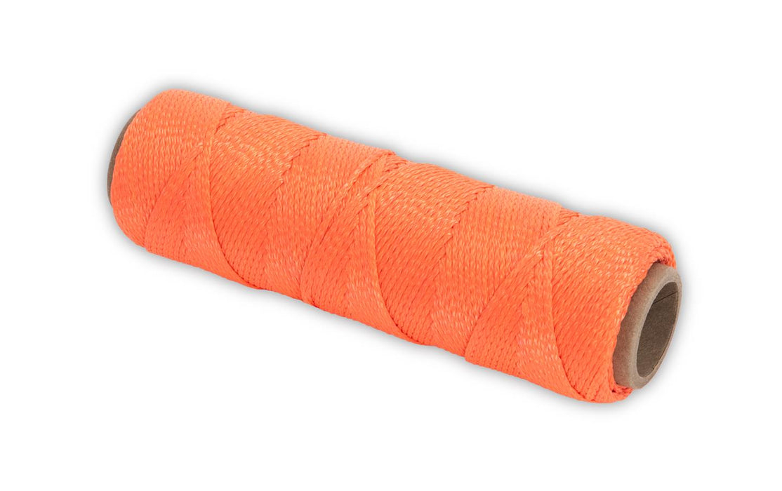 Marshalltown ML338 – Braided Nylon Mason's Line, 500', Fluorescent Orange, Size 18 (6" Core)