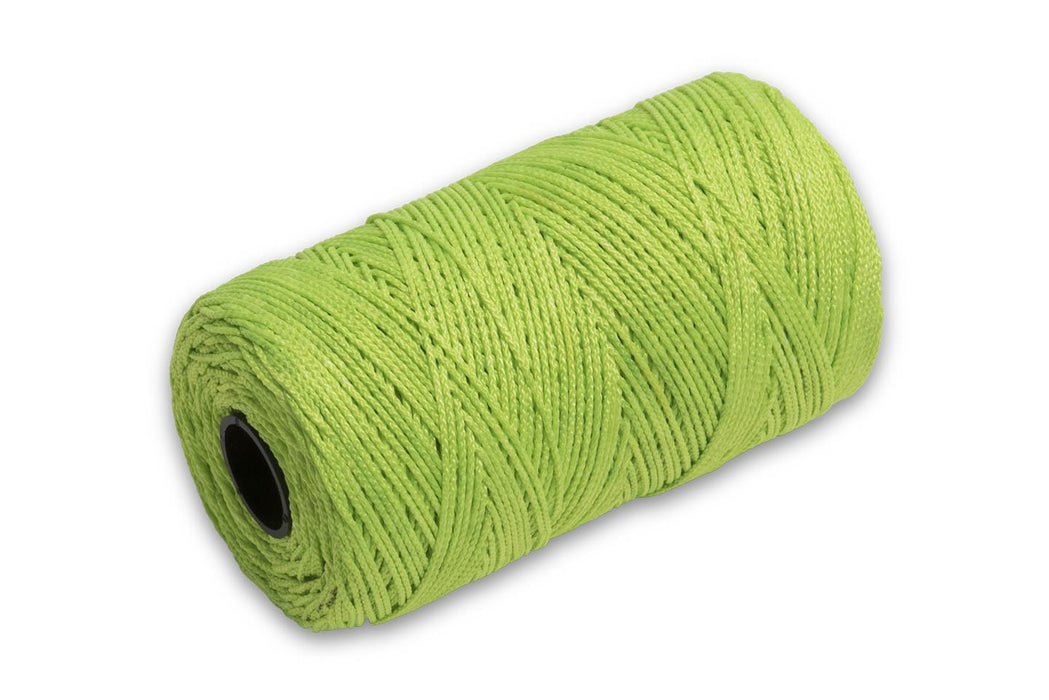 Marshalltown ML341 – Braided Nylon Mason's Line, 500', Fluorescent Green, Size 18 (6" Core)