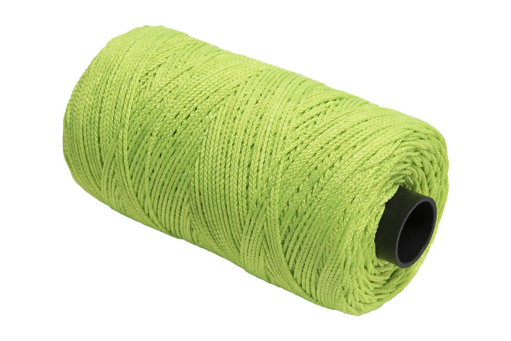 Marshalltown ML341 – Braided Nylon Mason's Line, 500', Fluorescent Green, Size 18 (6" Core)