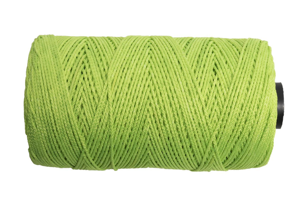 Marshalltown ML341 – Braided Nylon Mason's Line, 500', Fluorescent Green, Size 18 (6" Core)