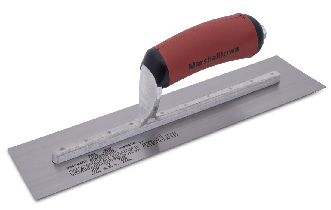 Marshalltown MXS56D – 12" x 3" Finishing Trowel with Curved DuraSoft Handle