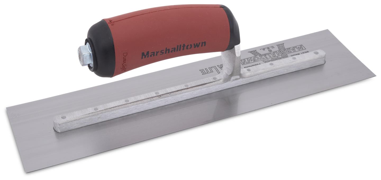 Marshalltown MXS56D – 12" x 3" Finishing Trowel with Curved DuraSoft Handle