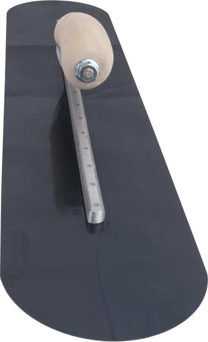Marshalltown MXS205BR – 20" x 5" Blue Steel Finishing Trowel, Fully Rounded with Curved Wood Handle