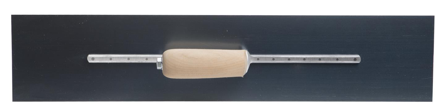 Marshalltown MXS205B – 20" x 5" Blue Steel Finishing Trowel with Curved Wood Handle