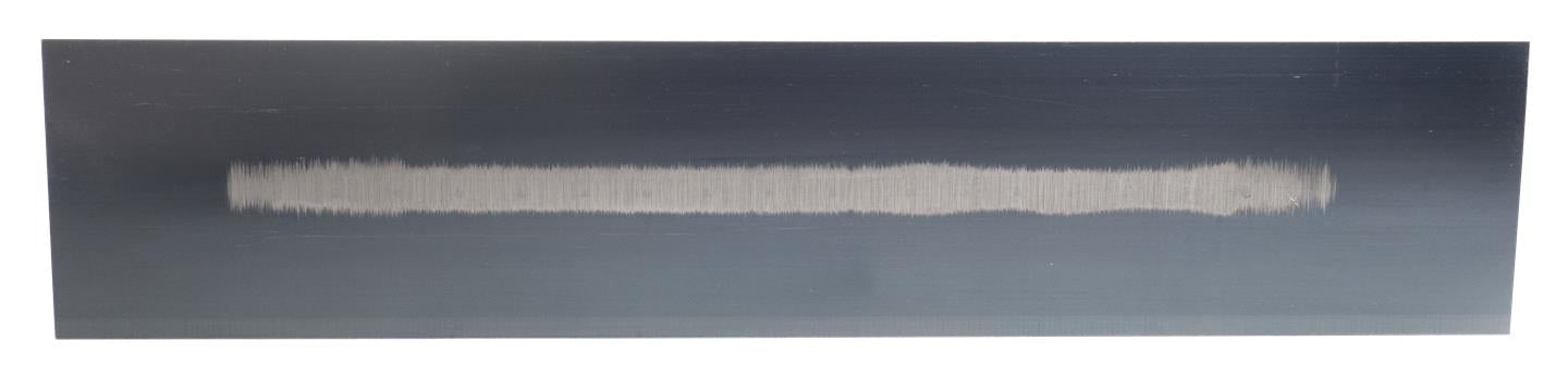 Marshalltown MXS205B – 20" x 5" Blue Steel Finishing Trowel with Curved Wood Handle