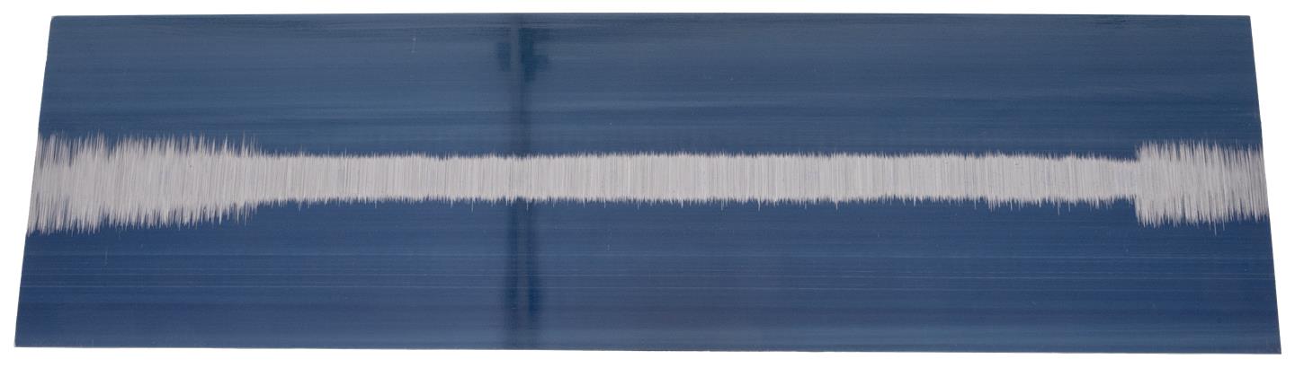 Marshalltown MXS64B – 14" x 4" Blue Steel Finishing Trowel with Curved Wood Handle