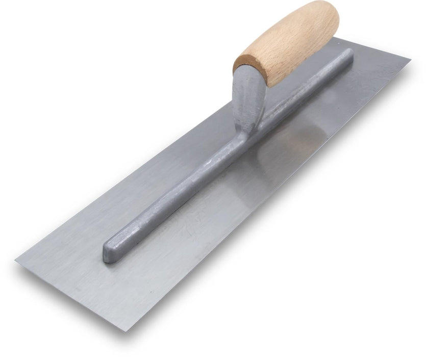Marshalltown 999S – 16" x 4" Finishing Trowel with Curved Wood Handle