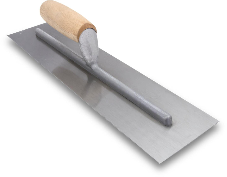 Marshalltown 999S – 16" x 4" Finishing Trowel with Curved Wood Handle