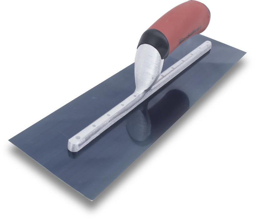 Marshalltown MXS64BD – 14" x 4" Blue Steel Finishing Trowel with Curved DuraSoft Handle