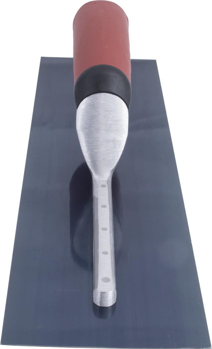 Marshalltown MXS64BD – 14" x 4" Blue Steel Finishing Trowel with Curved DuraSoft Handle