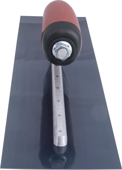 Marshalltown MXS64BD – 14" x 4" Blue Steel Finishing Trowel with Curved DuraSoft Handle