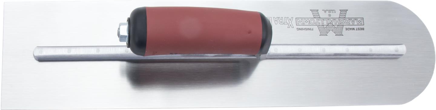 Marshalltown MXS20RED – 20" x 4" Finishing Trowel, Round Front with Curved DuraSoft Handle