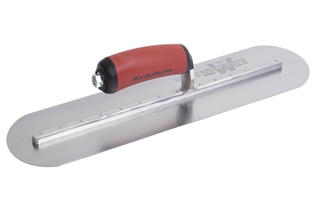 Marshalltown MXS66FRD – 16" x 4" Finishing Trowel, Fully Rounded with Curved DuraSoft Handle