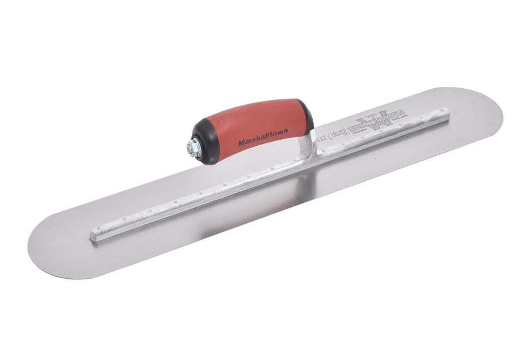 Marshalltown MXS81FRD – 18" x 4" Finishing Trowel (Fully Rounded, DuraSoft Handle)