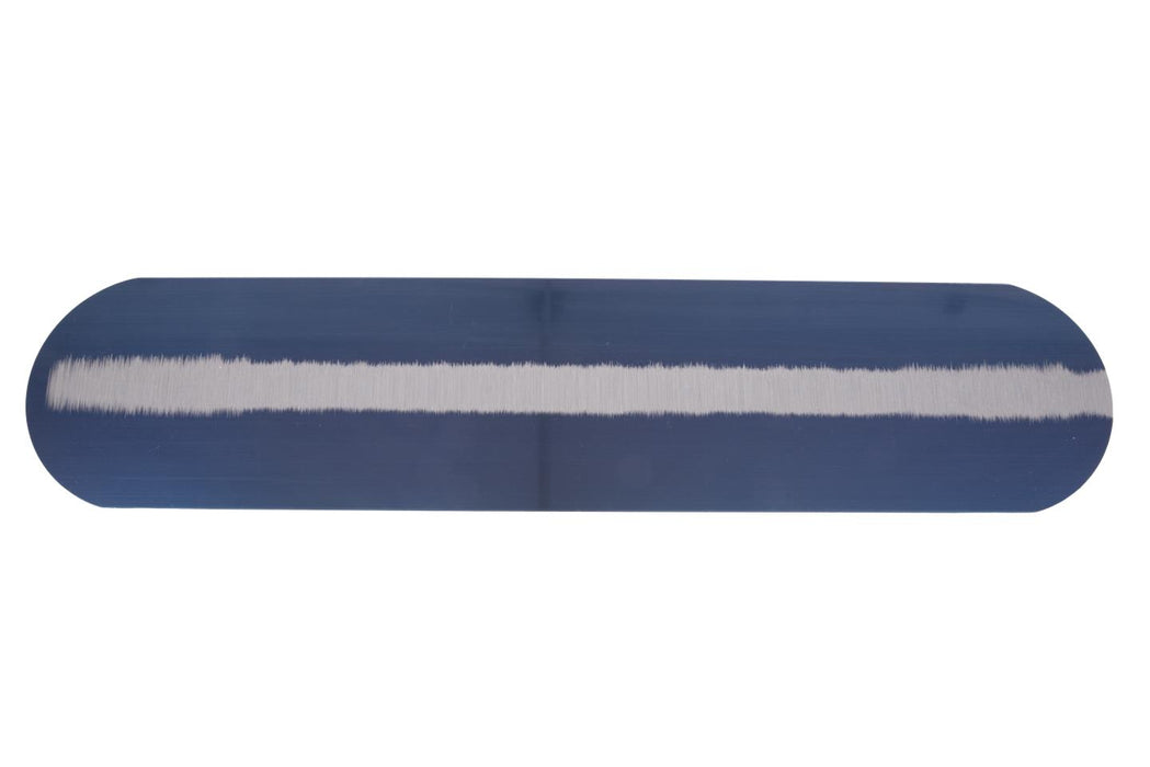 Marshalltown MXS81BFR – 18" x 4" Blue Steel Finishing Trowel, Fully Rounded with Curved Wood Handle