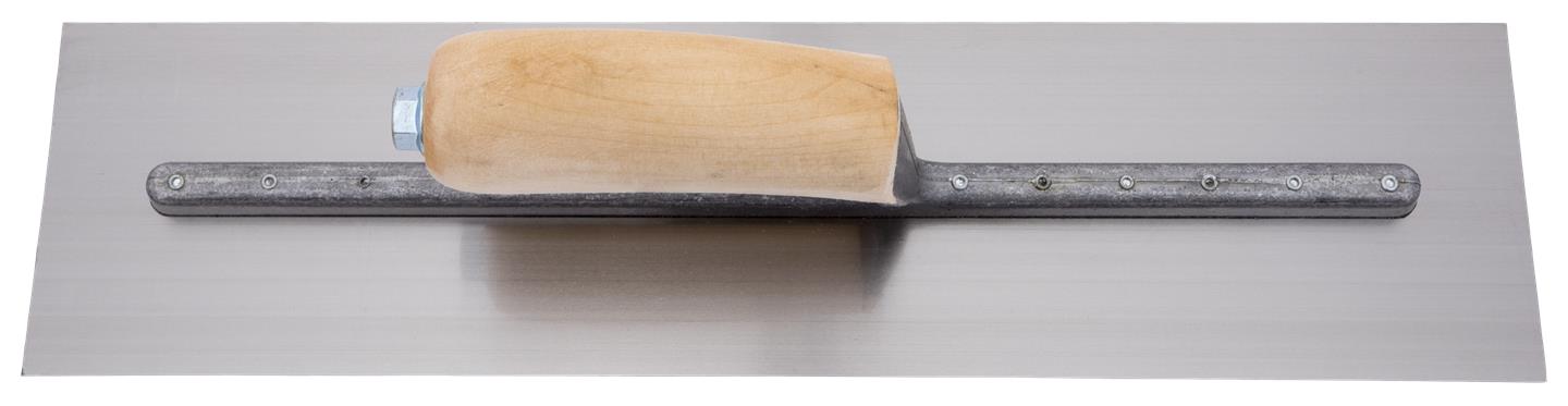 Marshalltown FT365 – 18" x 4" Finishing Trowel with Curved Wood Handle