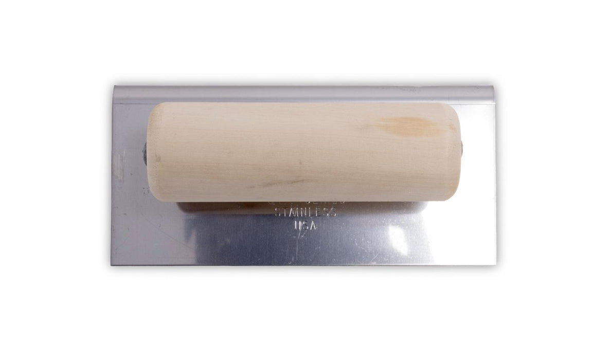 Marshalltown CE505S – 6" x 3 1/2" Stainless Steel Hand Edger with Wood Handle