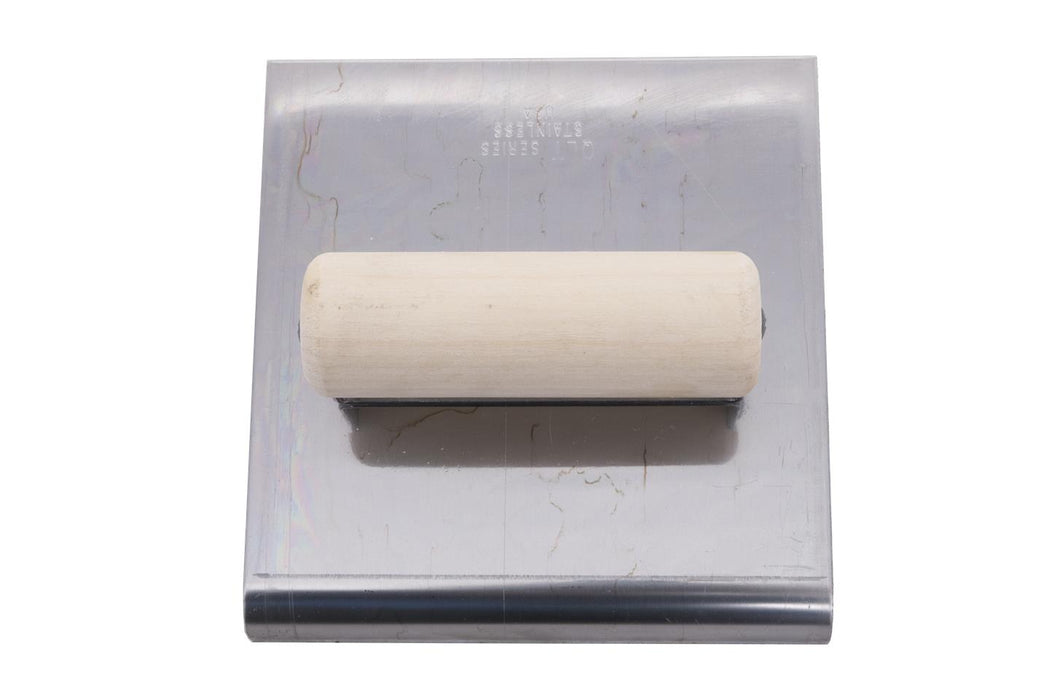 Marshalltown CE514S – 6" x 6" Stainless Steel Hand Edger with Wood Handle