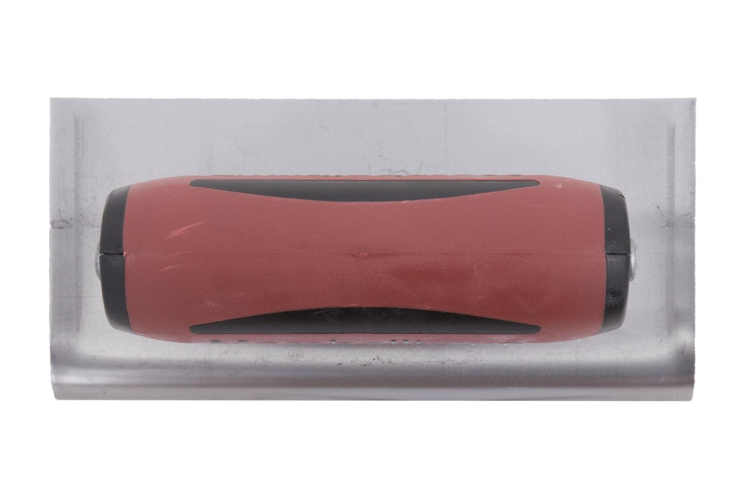 Marshalltown 136BD – 6" x 3" Blue Steel Edger with Curved Ends (DuraSoft Handle)