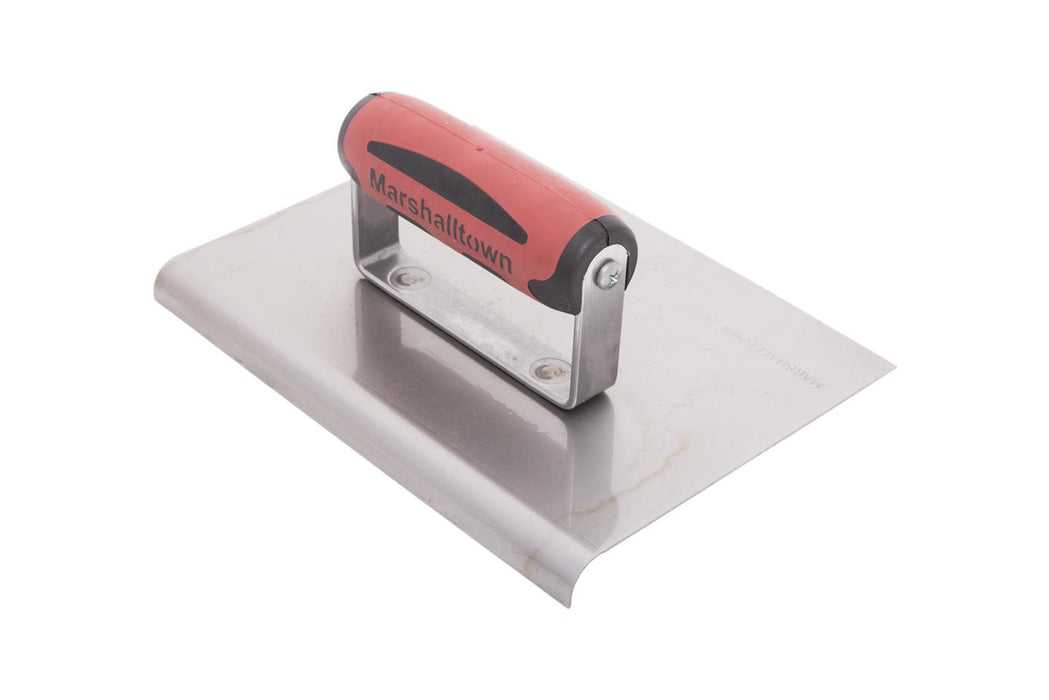 Marshalltown 120D – 8" x 6" Concrete Edger with Straight Ends (DuraSoft Handle)