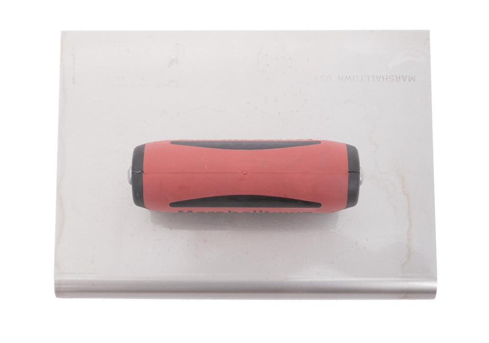 Marshalltown 120D – 8" x 6" Concrete Edger with Straight Ends (DuraSoft Handle)