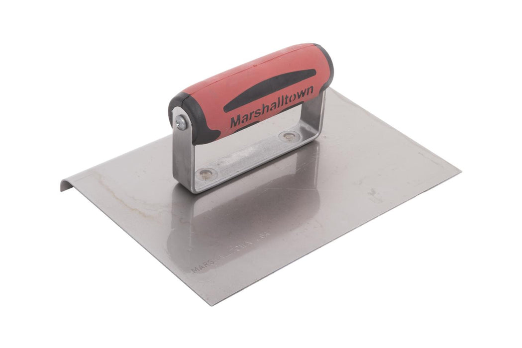 Marshalltown 120D – 8" x 6" Concrete Edger with Straight Ends (DuraSoft Handle)