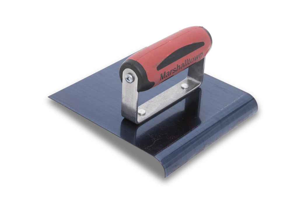 Marshalltown 163BD – 6" x 6" Blue Steel Edger (1/2" R, 5/8" L, DuraSoft Handle)