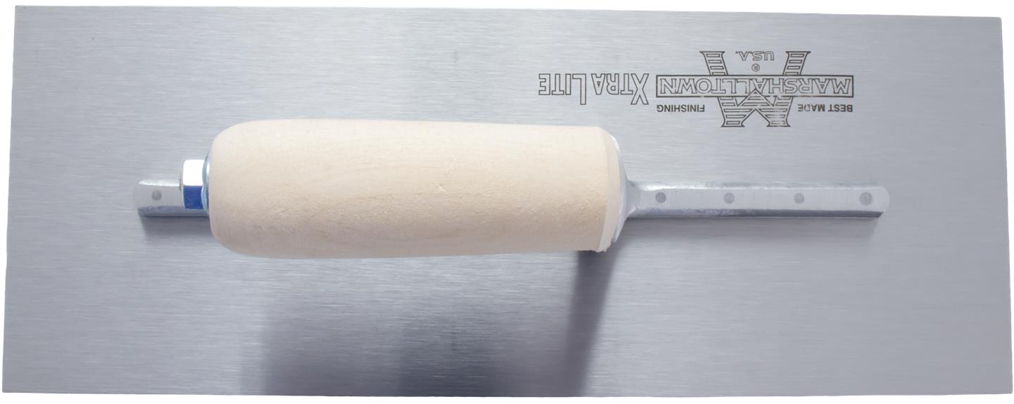 Marshalltown MXS57 – 14" x 3" Finishing Trowel with Curved Wood Handle