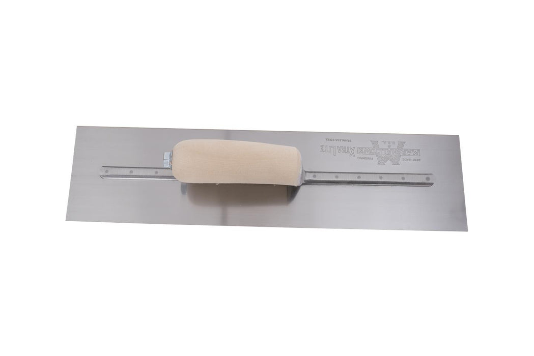 Marshalltown MXS205SS – 20" x 5" Square Finishing Trowel, Stainless Steel