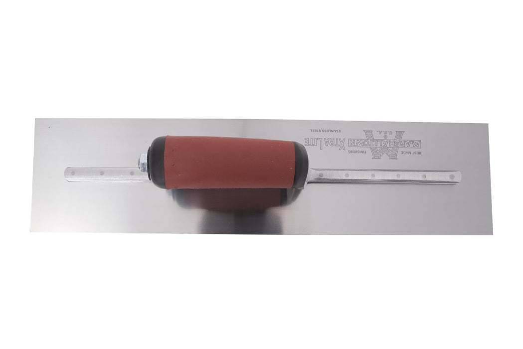 Marshalltown MXS64SSD – 14" x 4" Stainless Steel Finishing Trowel with Curved DuraSoft Handle
