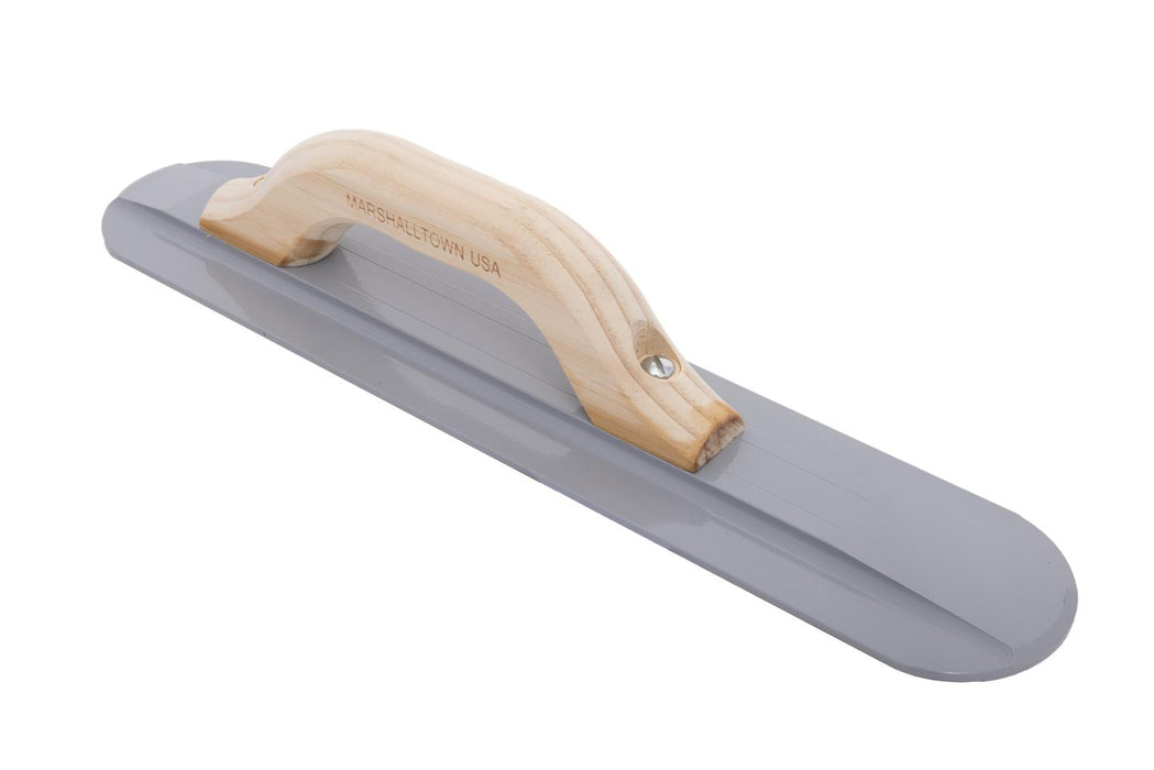 Marshalltown 143 – 16" x 3 1/8" Round End Magnesium Float (Wood Handle)