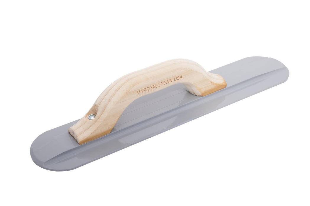 Marshalltown 143 – 16" x 3 1/8" Round End Magnesium Float (Wood Handle)