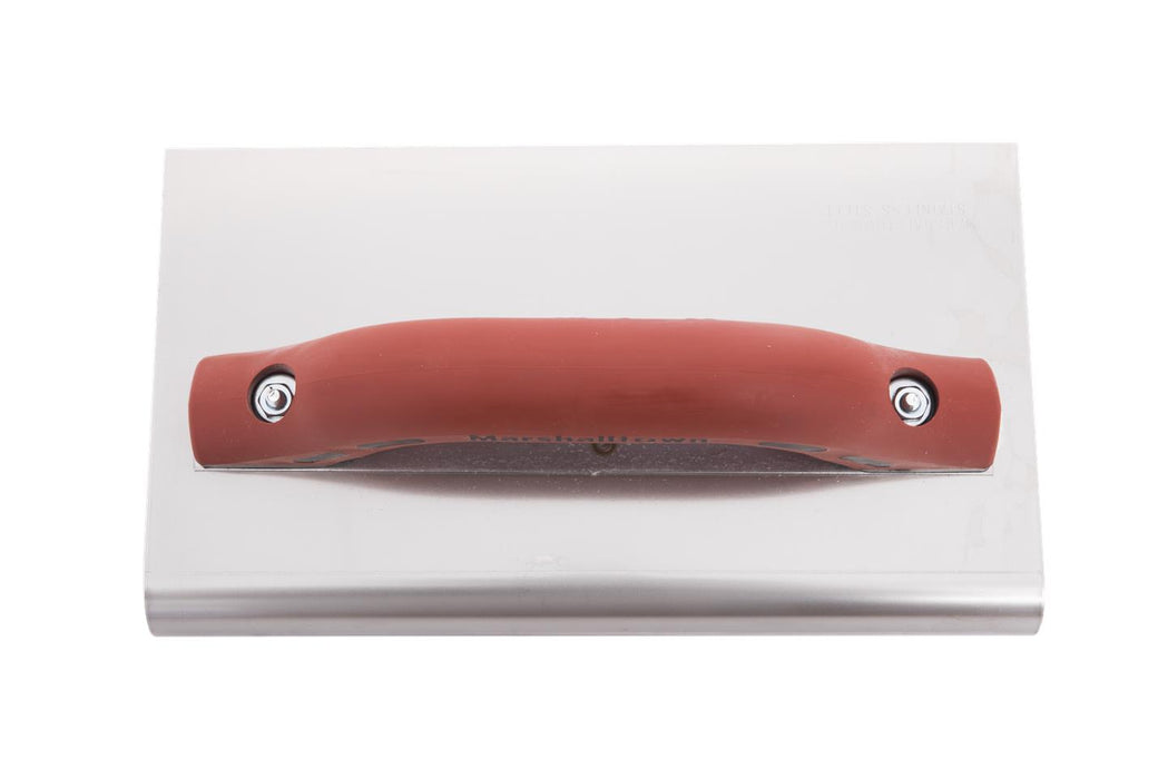 Marshalltown 132SSD – 10" x 6" Stainless Steel Edger (1/2" Radius, 5/8" Lip, DuraSoft Handle)