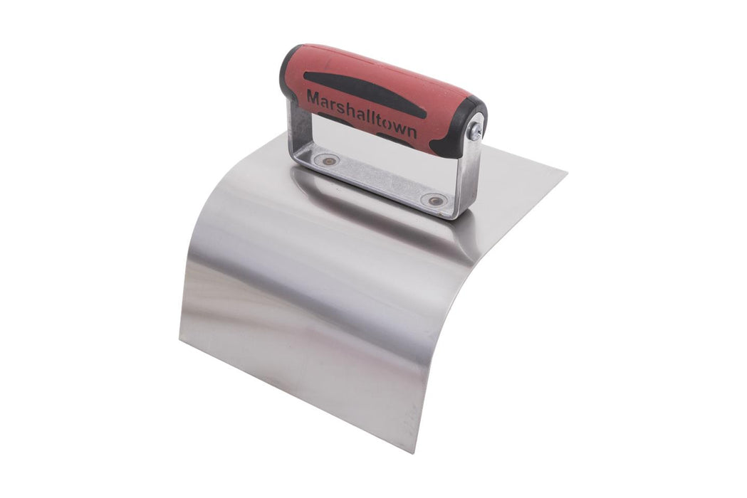 Marshalltown 4270D – 6" x 5" x 3 1/2" Stainless Steel Curb Tool (2" Radius, DuraSoft Handle)